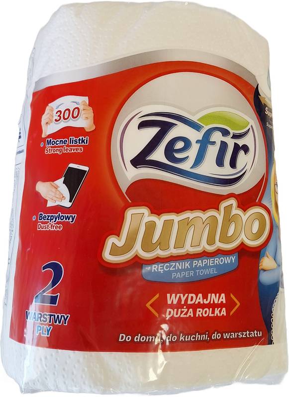 Zefir Jumbo – ručník / utěrka z celulózy | 2 vrstvy, délka role 60m