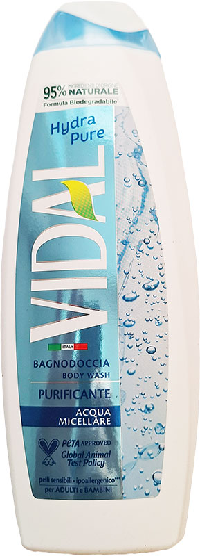 Vidal Hydra Pure – pánský sprchový gel | 500ml